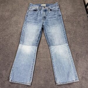 Madewell Jeans Womens 26 Blue Retro Crop Bootcut Two Tone‎ Colorblock Denim